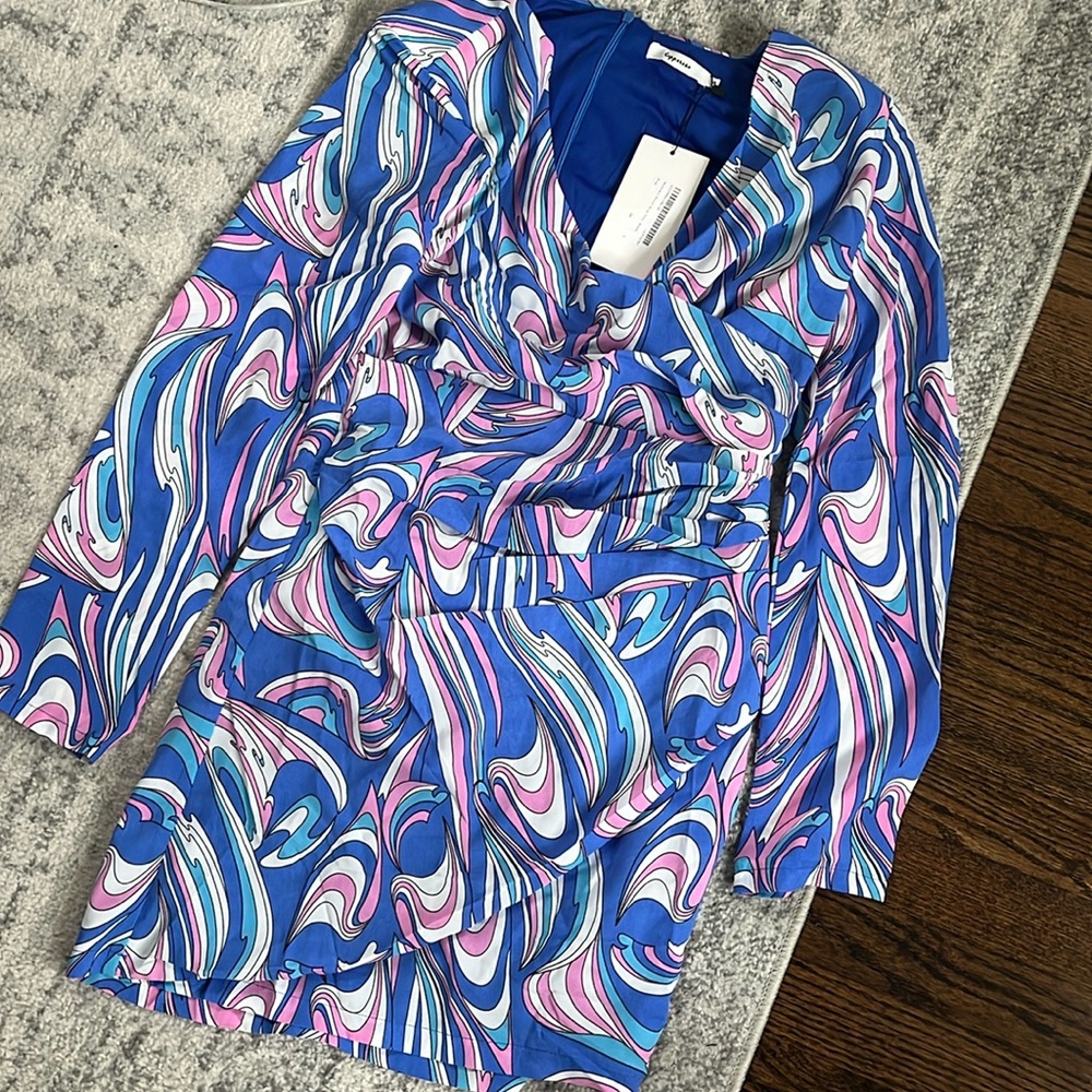 Boohoo Abstract Mini Dress NEW
